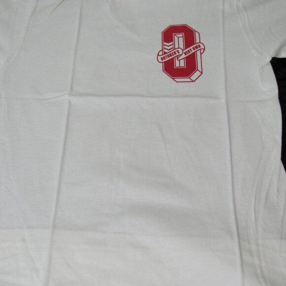 October Very Own White Red Logo Varsity O T-Shirt OVO Cotton Unisex Small - Picture 7 of 11